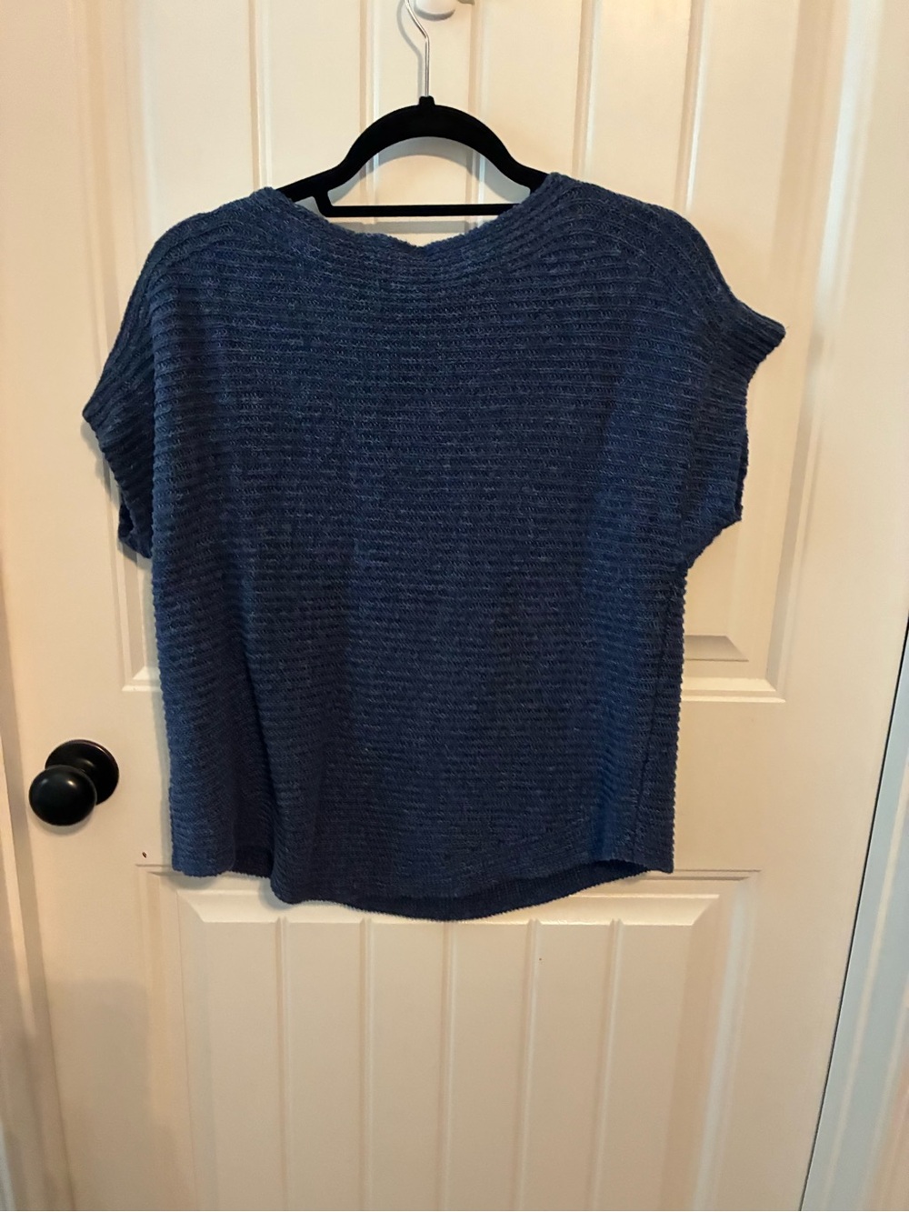 Ralph Lauren Navy Textured Scoop Neck Sweater